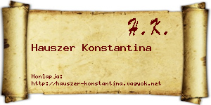 Hauszer Konstantina névjegykártya